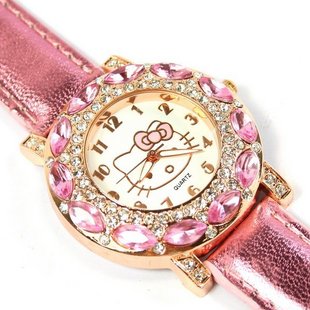 O.T.Sea Brand Lovely Cartoon Watch Children Girls Women Fashion Crystal Dress Quartz Wristwatches Kids Watch