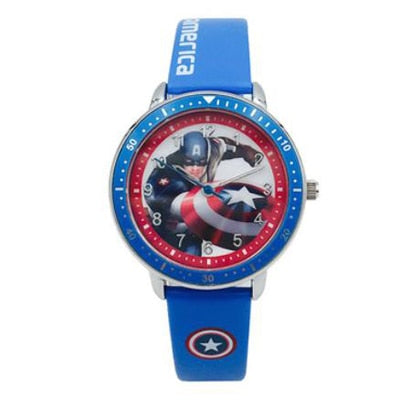 Hot Sale Marvel Hero Cartoon Watch Spiderman Students kids Watch Leather Quartz Watch Boys Birthday Gift 2019 Children Watch