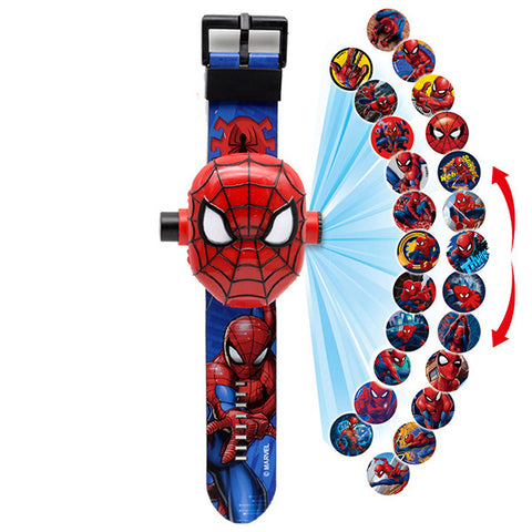 New 3D Projection Spiderman Ironman Child Watches Kids Cartoon Pattern Mickey Girls Watch Digital Wristwatches Relogio Masculino