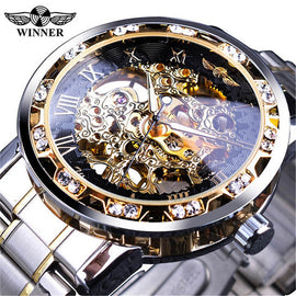 T-WINNER Man Mechanical Watch Fashion Hollow Luxury Design Business Watches Mens 2019 Men Wristwatch Clock erkek kol saati