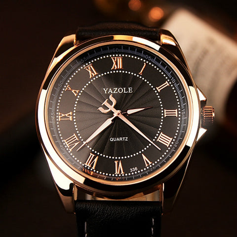 YAZOLE 2019 Business Watch Men Top Brand Luxury Quartz Wrist Watches Classic Fashion Leather Male Wristwatch Clock Reloj Hombre