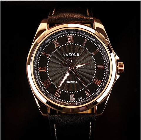 YAZOLE 2019 Business Watch Men Top Brand Luxury Quartz Wrist Watches Classic Fashion Leather Male Wristwatch Clock Reloj Hombre