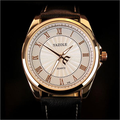 YAZOLE 2019 Business Watch Men Top Brand Luxury Quartz Wrist Watches Classic Fashion Leather Male Wristwatch Clock Reloj Hombre