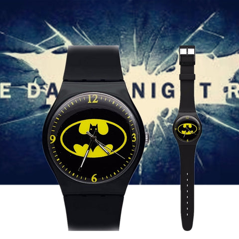 ot01 Hot Children Watch Kids Cartoon Batman Wristwatch Cool rubber Table Watches for Children Boy Girls