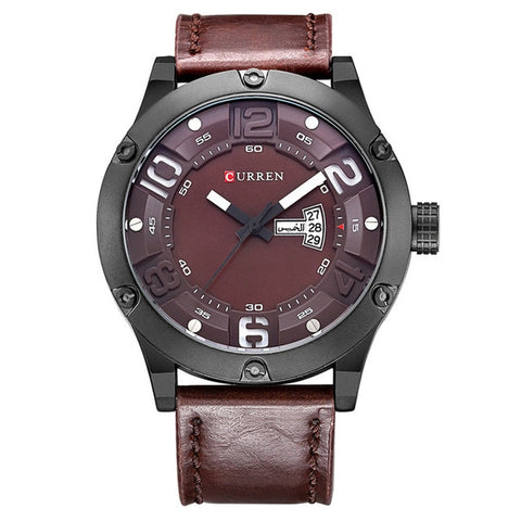 CURREN Mens Watches Top Brand Luxury Sport Quartz-Watch Leather Strap Clock Men Waterproof Wristwatch Relogio Masculino