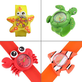 New style Cute Animal 3D Cartoon Silicone Band Bracelet Children's Wristband Watch Toy Clock For cool Girls Boys Baby Kids Gifts