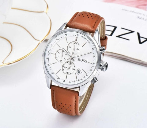 2019 Boss Watch Luxury Mens watches quartz stopwatch all function all pointers work boss waterproof man chronograph