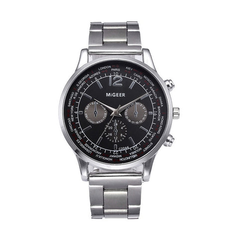 Luxury Business Quartz Watch Men Brand Stainless Steel Chronograph Army Military Wrist Watch Clock Relogio Masculino Male 533