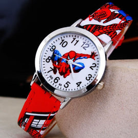 Hot Sale Spiderman Watch kid men Waterproof Watch Kids Watches Leather Quartz Watch Boy girl Gift Children reloj montre relogio