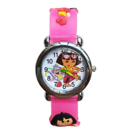 2019 New Children's watch Beautiful Girl Dora Pattern Student Birthday Gift Silicone kids Watches Q Version Of Child Pat clock