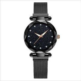 Top Brand Star Watch For Women Rose Gold Mesh Magnet Starry Sky Quartz Wristwatch Gradient Ladies Wrist Watches relogio feminino