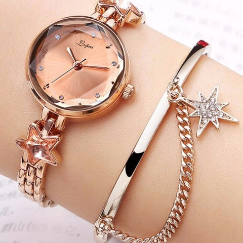 Fashion Women Ladies Watch Raised Dial Star Strap Quartz Bracelet Watch horloges vrouwen relojes mujer reloj de mujer kadin saat