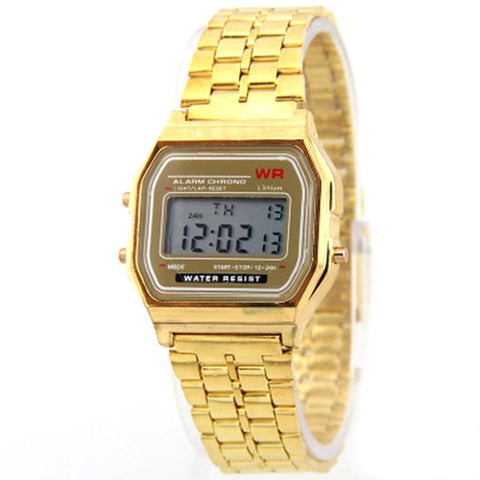 Ultra-thin F91w sports Children's electronic watches alarm children clock Stainless Steel strap men watch for kid boy girl gift