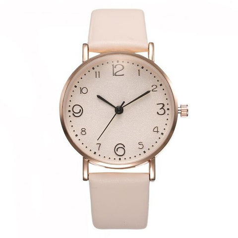 Top Fashion Style Luxury Women Leather Band Analog Quartz Wrist Watch Golden Ladies Watch Women Dress Reloj Mujer Black Clock