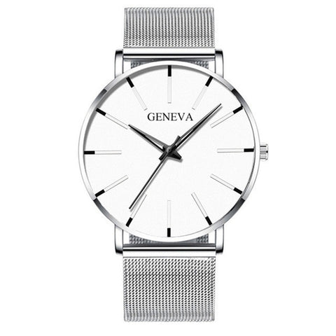 Relogio Masculino Minimalism Men's Fashion Ultra-thin Watches Simple Men Business Stainless Steel Mesh Band Quartz Watch