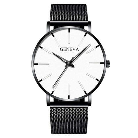 Relogio Masculino Minimalism Men's Fashion Ultra-thin Watches Simple Men Business Stainless Steel Mesh Band Quartz Watch