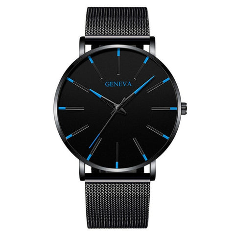 Relogio Masculino Minimalism Men's Fashion Ultra-thin Watches Simple Men Business Stainless Steel Mesh Band Quartz Watch