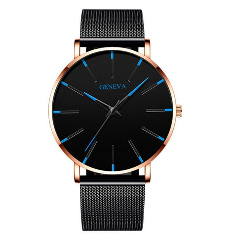 Relogio Masculino Minimalism Men's Fashion Ultra-thin Watches Simple Men Business Stainless Steel Mesh Band Quartz Watch