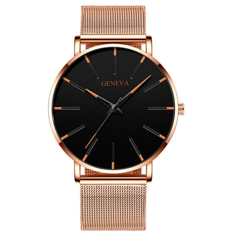 Relogio Masculino Minimalism Men's Fashion Ultra-thin Watches Simple Men Business Stainless Steel Mesh Band Quartz Watch