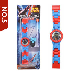 Children Toys Building Blocks Watch Batman Spiderman iron Man Avengers Toy Figures Bricks Compatible legoed watch For Child Kid