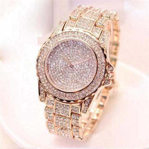 Women Ladies Bling Diamonds Crystal Strap Watch Fashion Luxury Stainless Steel Analog Quartz WristWatches relogio feminino