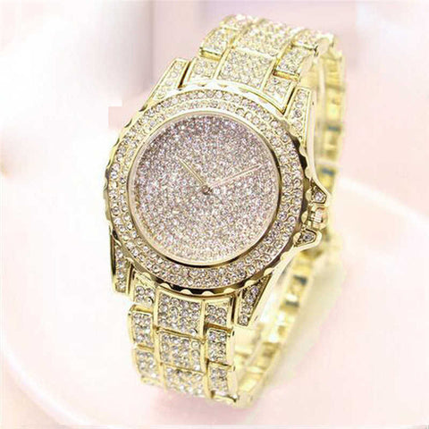 Women Ladies Bling Diamonds Crystal Strap Watch Fashion Luxury Stainless Steel Analog Quartz WristWatches relogio feminino