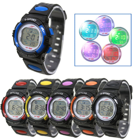 Girl Boy LED Light Wrist Watch Alarm Date Digital Multifunction Sport Dress watch gifts for Children kids clock sport watch