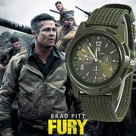 New Men Military Army Bomber Pilot Canvas Strap Sports Men Boy Quartz Wrist Watch Analog Men Dress Sport Wristwatches reloj