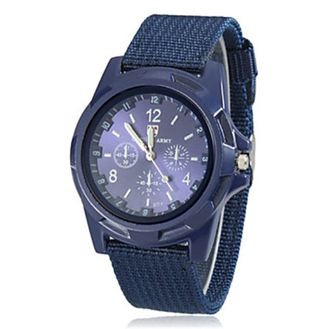 New Men Military Army Bomber Pilot Canvas Strap Sports Men Boy Quartz Wrist Watch Analog Men Dress Sport Wristwatches reloj