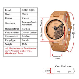 BOBO BIRD LP20 Men Wrist Watch Fashion Bamboo Quartz Watch Montre Homme Skeleton Dragonfly Animals Watch Men