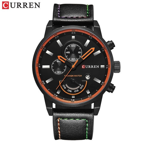 CURREN Men's Casual Sport Quartz Watch Mens Watches Top Brand Luxury Quartz-Watch Leather Military Watch Wrist Male Clock Drop