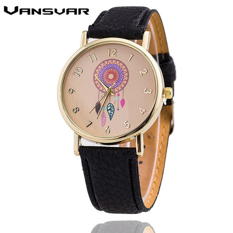 Women Dreamcatcher Watch Fashion Casual Leather Strap Ladies Quarzt Watches Relogio Feminino