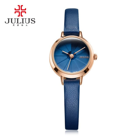 Women's Creative Stairs Design Slim Watch Julius Female Elegant Fashion Whatch Gift Box Packed Ladies Watch   JA-979