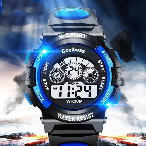 Hot Sale Waterproof Children Watch Boys Girls LED Digital Sports Watches Silicone Rubber watch kids Casual Watch Gift 2018 #D