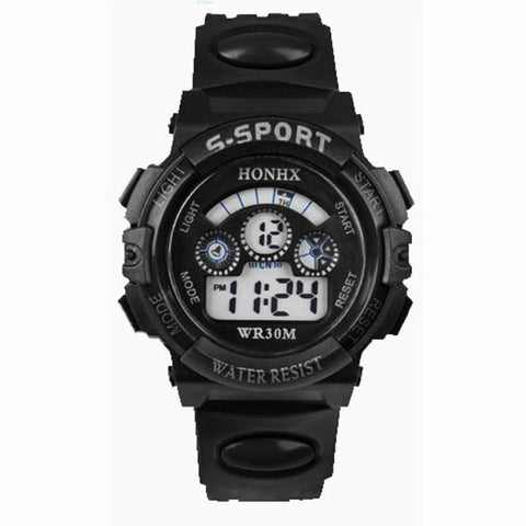 Hot Sale Waterproof Children Watch Boys Girls LED Digital Sports Watches Silicone Rubber watch kids Casual Watch Gift 2018 #D