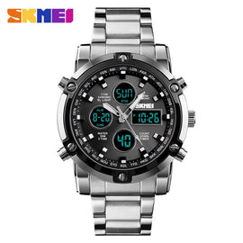 SKMEI 1389 Mens Quartz Analog Watch Luxury Fashion Sport Wristwatch Waterproof Stainless Male Watches Clock Relogio Masculino