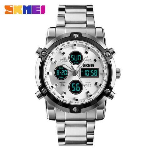 SKMEI 1389 Mens Quartz Analog Watch Luxury Fashion Sport Wristwatch Waterproof Stainless Male Watches Clock Relogio Masculino