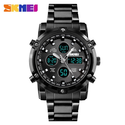 SKMEI 1389 Mens Quartz Analog Watch Luxury Fashion Sport Wristwatch Waterproof Stainless Male Watches Clock Relogio Masculino