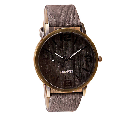 Fashion Watches 2018 Women Men Quartz Wristwatches Casual Wooden Color Leather Strap Watch Reloj Mujer Women Watch Montre Homme