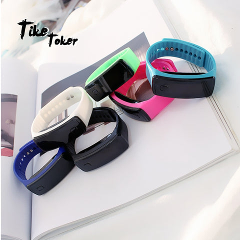 Tike toker,Fashion children's watches LED Digital Display watch kids Children's Students Silica Gel Sports Watch relogios Drop10