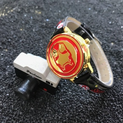 Avengers Alliance Animation Cartoon Boys and Children's Watches Iron Man Overturned Tuhaojin Waterproof Watches