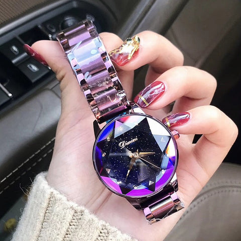 2019 Luxury Brand lady Crystal Watch Women Dress Watch Fashion Rose Gold Quartz Watches Female Stainless Steel Wristwatches