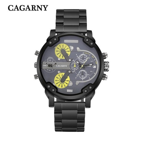 Relogio Masculino 6820 Cagarny Top Brand Luxury Watch Men Sport Quartz Clock  Watches Waterproof Gold Steel Wrist WatchMilitary