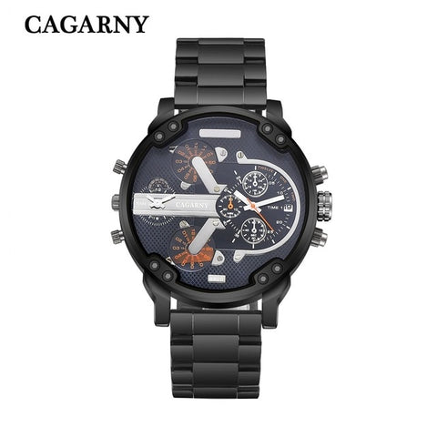 Relogio Masculino 6820 Cagarny Top Brand Luxury Watch Men Sport Quartz Clock  Watches Waterproof Gold Steel Wrist WatchMilitary