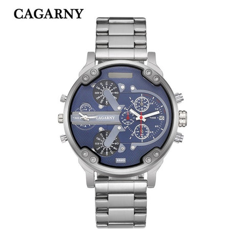 Relogio Masculino 6820 Cagarny Top Brand Luxury Watch Men Sport Quartz Clock  Watches Waterproof Gold Steel Wrist WatchMilitary