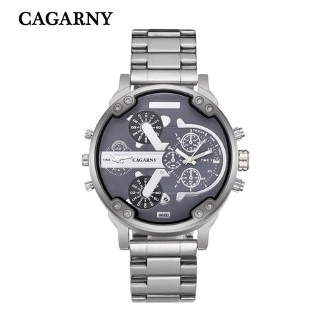 Relogio Masculino 6820 Cagarny Top Brand Luxury Watch Men Sport Quartz Clock  Watches Waterproof Gold Steel Wrist WatchMilitary