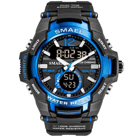 2019 SMAEL Sport Watch Men Watches Waterproof 50M Wristwatch Relogio Masculino Big Dial Quartz Digital Military Army Clock 1805