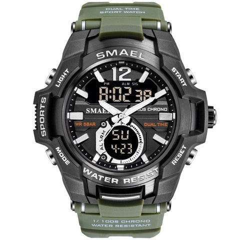 2019 SMAEL Sport Watch Men Watches Waterproof 50M Wristwatch Relogio Masculino Big Dial Quartz Digital Military Army Clock 1805