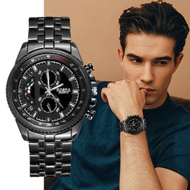 Men Quartz Full Steel Watches Luxury Casual Reloj Business Wristwatch Stainless Steel Watch Men relogio masculino drop shipping