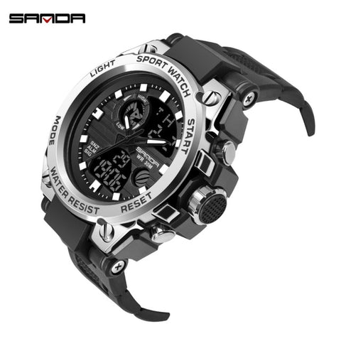 SANDA Top Brand Luxury Military Army Men Quartz Watch New Men's Sports Watches Men Waterproof S Shock Clock relogio masculino